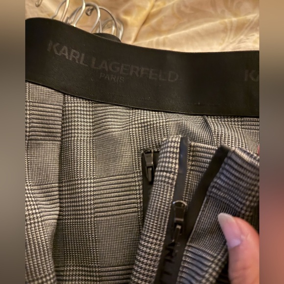 Karl Lagerfeld Paris Houndstooth Ankle Pants Size S/pants S/karl Lagerfeld Pants - Picture 10 of 12